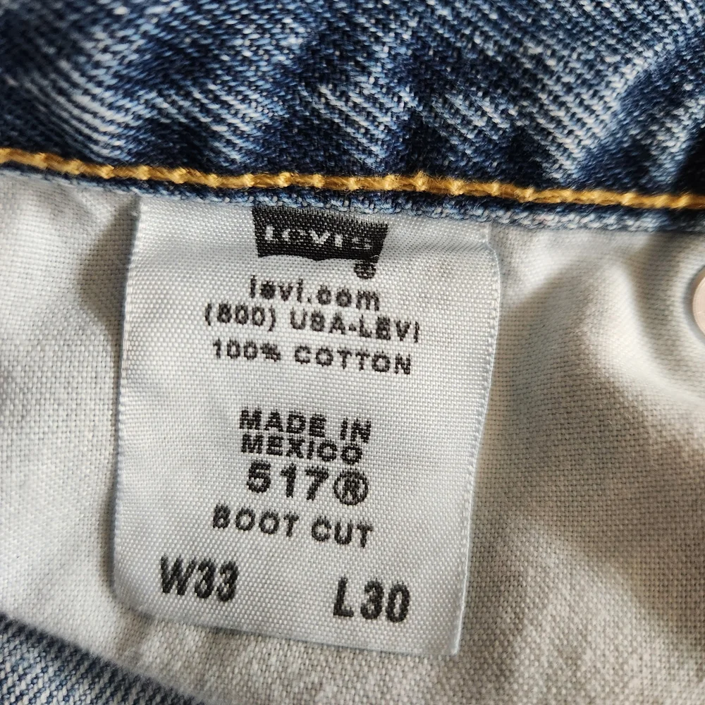 Levi's 517 Bootcut Men's Blue Jeans Size 33x30 - Picture 9 of 14